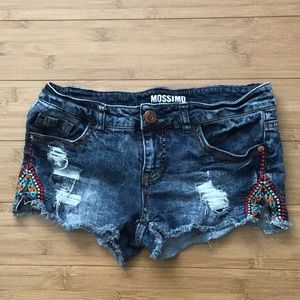 Mossimo Aztec Design Distressed Shorts Size 3